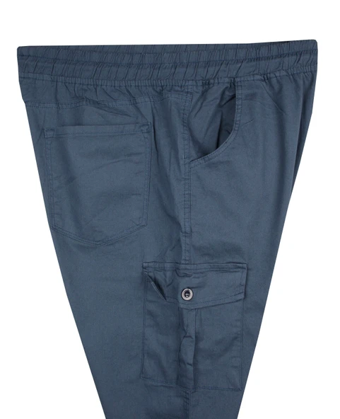 Kargo Cepli Büyük Beden Gabardin Pantolon Bej - 11