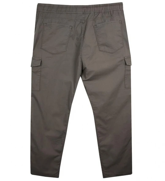 Kargo Cepli Büyük Beden Gabardin Pantolon Bej - 10