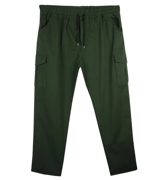 Kargo Cepli Büyük Beden Gabardin Pantolon Bej - 8