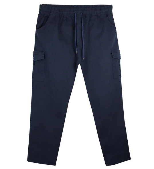 Kargo Cepli Büyük Beden Gabardin Pantolon Bej - 4