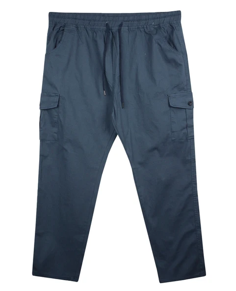 Kargo Cepli Büyük Beden Gabardin Pantolon Bej - 5