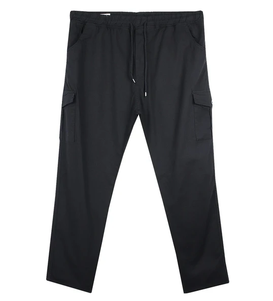 Kargo Cepli Büyük Beden Gabardin Pantolon Bej - 2