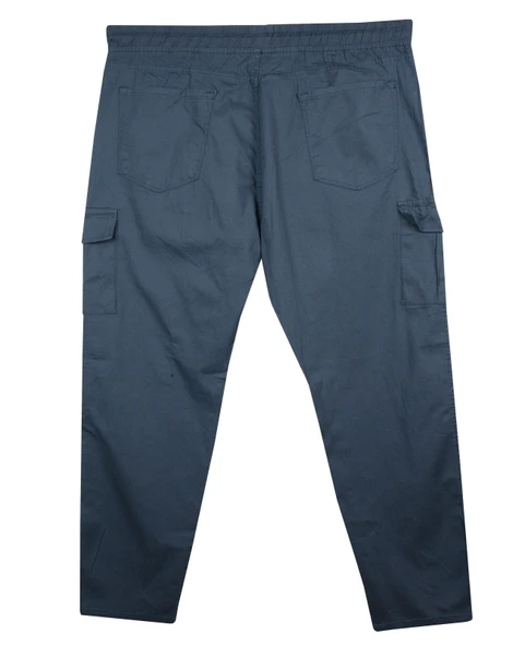 Kargo Cepli Büyük Beden Gabardin Pantolon Bej - 9