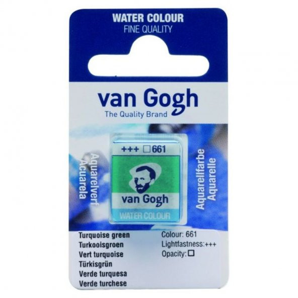 Talens Van Gogh 1/2 Tablet Sulu Boya 661 Turquoise Green ürün görseli 1