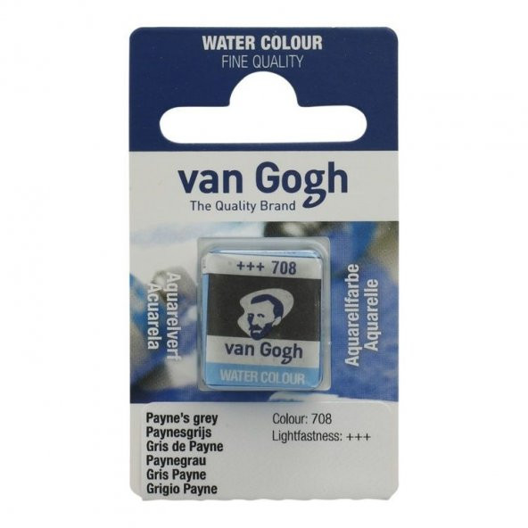 Talens Van Gogh 1/2 Tablet Sulu Boya 708 Paynes Grey
