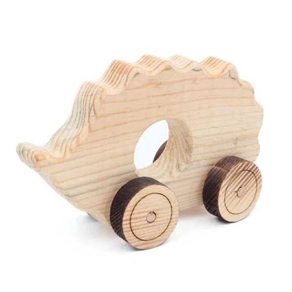 Ahşap Oyuncak Tekerlekli Araba Hayvan Model-2 - 3