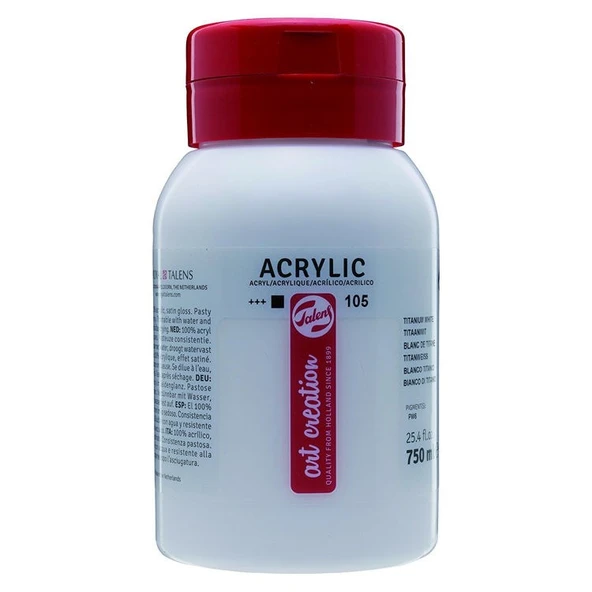 Talens Art Creation Akrilik Boya 750 ml. 105 Titanium White