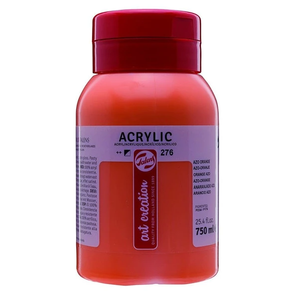 Talens Art Creation Akrilik Boya 750 ml. 276 Azo Orange