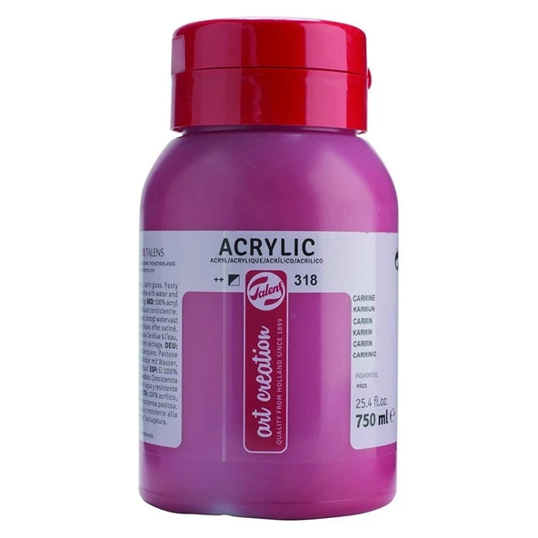 Talens Art Creation Akrilik Boya 750 ml. 318 Carmine