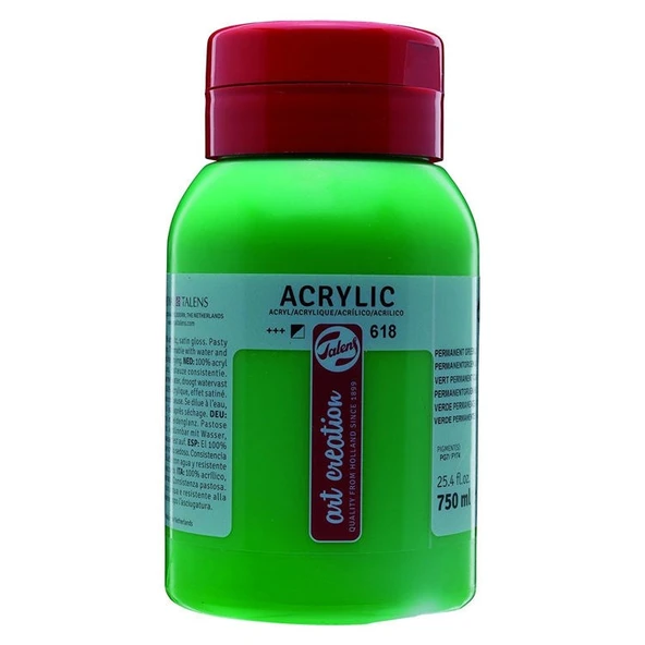 Talens Art Creation Akrilik Boya 750 ml. 618 Permanent Green Light