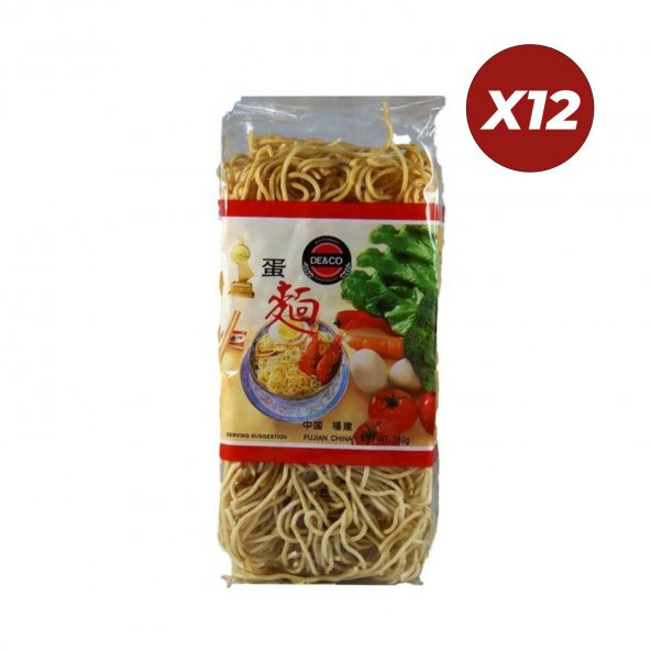 Deco Egg Noodle Yumurtalı Makarna 350 Gr 12 Adet