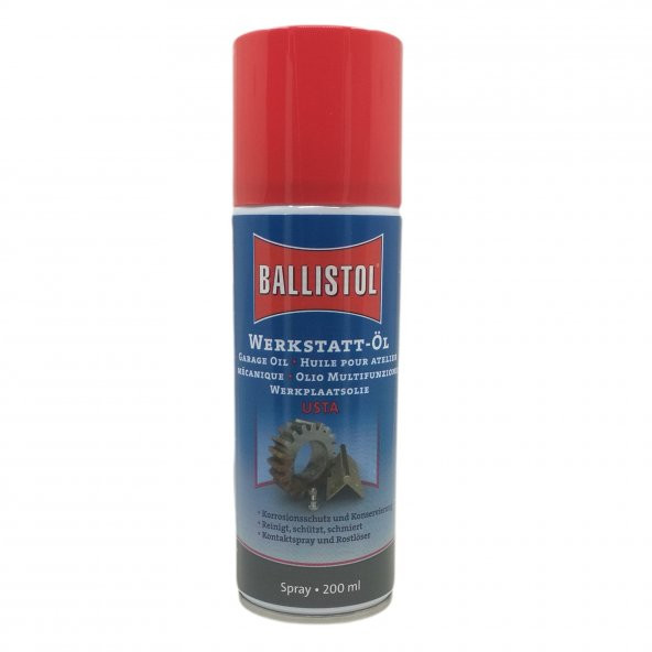 Ballistol Usta Sprey Yağ 200ml Silah Kapı Kilit Zincir HerŞeyİçin Yağ