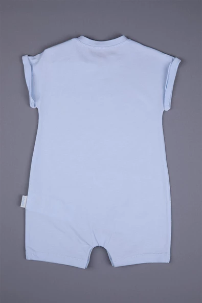 Basic Unisex Penye Pamuklu Yazlık Kız Erkek Bebek Tulum Bear Desen - 6