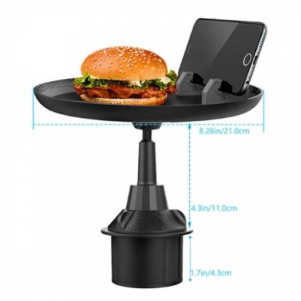 Coofbe Araç Yemek Masası Ve Telefon Tutucu Araç Bardaklık Yeri Yemek Masası Telefon Tutucu - 5