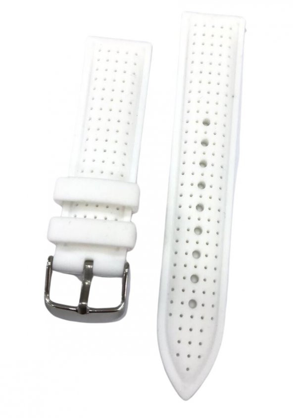 22mm Benekli Renkli Yüksek Kalite Silikon Saat Kordonu Kayışı - 5