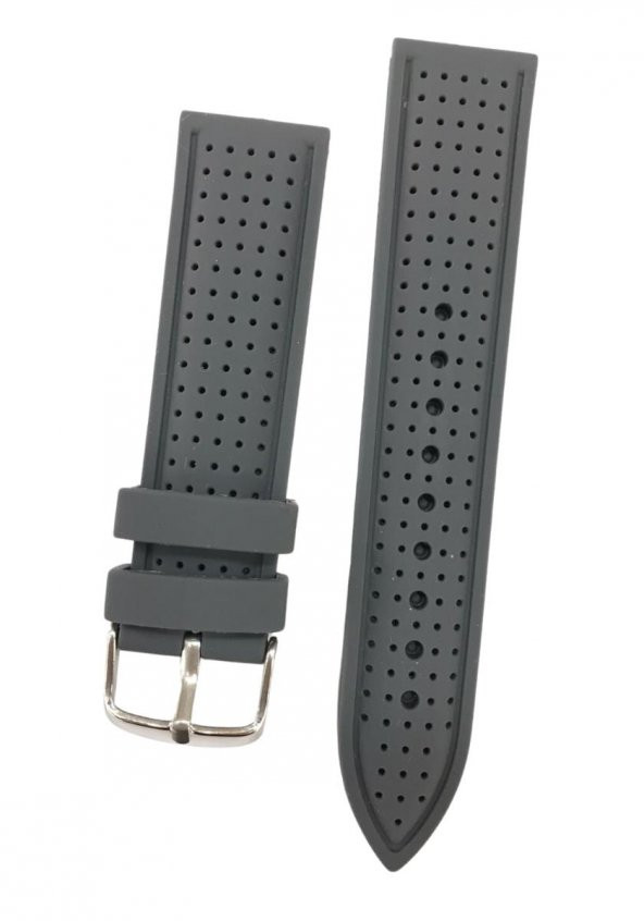 22mm Benekli Renkli Yüksek Kalite Silikon Saat Kordonu Kayışı - 6