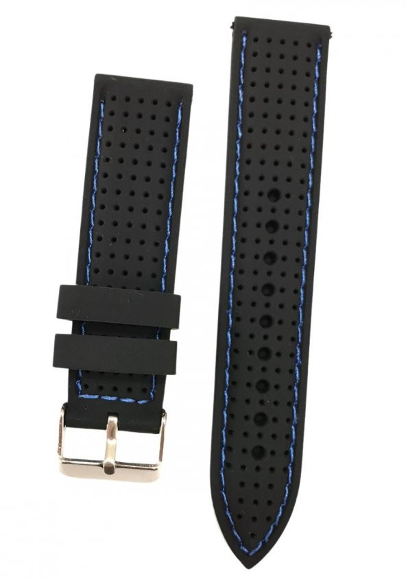 22mm Benekli Renkli Yüksek Kalite Silikon Saat Kordonu Kayışı - 7