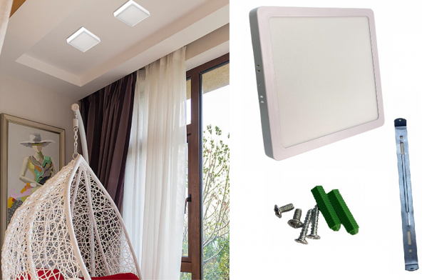 CATA 18W GÜNIŞIĞI S.Ü.KARE LED PANEL (BEYAZ KASA)