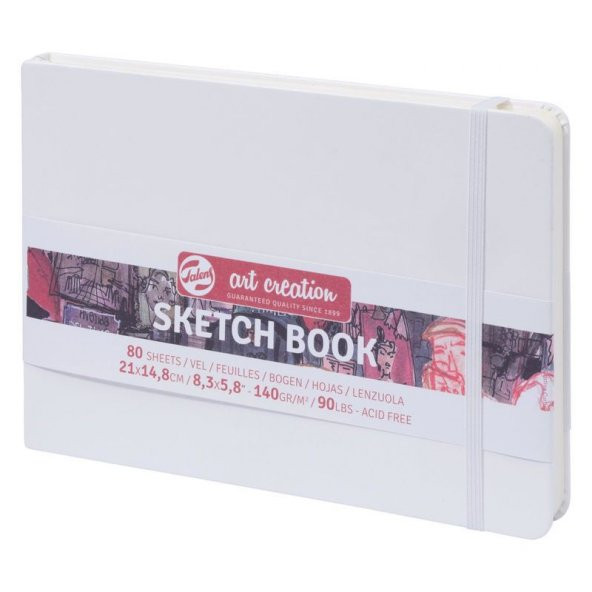Talens Art Creation Sketchbook Sert Kapak Eskiz Defteri 140 gr 21x14,8 cm 80 yp BEYAZ