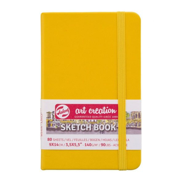 Talens Art Creation Sketchbook Sert Kapak Eskiz Defteri 140 gr 9x14 cm 80 yp SARI