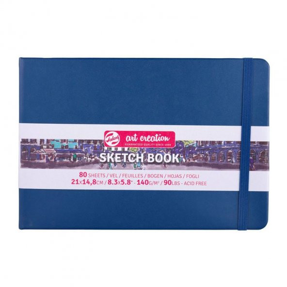 Talens Art Creation Sketchbook Sert Kapak Eskiz Defteri 140 gr 21x14,8 cm 80 yp NAVY BLUE