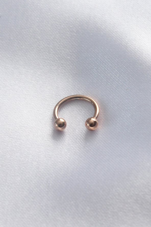316L Cerrahi Çelik Rose Renk Minimal Toplu Halka Piercing alithestereo