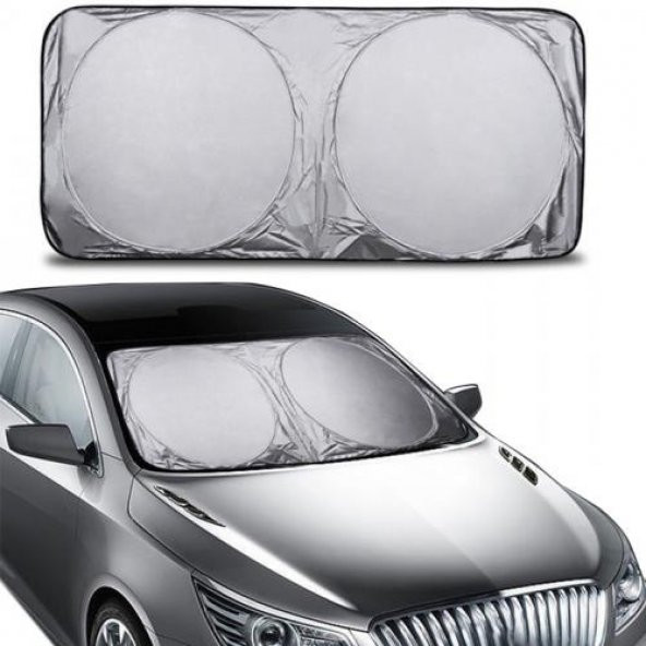 Coofbe 142x67 CM Araç Ön Cam Güneşlik Araç Ön Cam Koruyucu Araç Perdesi Araç Güneşlik Koruyucu Branda - 2