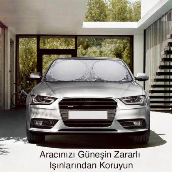 Coofbe 142x67 CM Araç Ön Cam Güneşlik Araç Ön Cam Koruyucu Araç Perdesi Araç Güneşlik Koruyucu Branda - 4