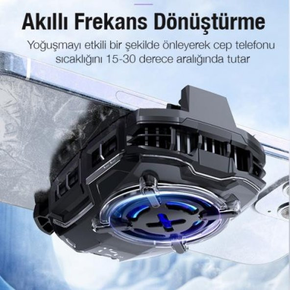 Coofbe 27W Super Akıllı Kasırga Telefon Soğutucu Dijital Göstergeli Akıllı Isı Yalıtım Soğutma Fanı Radyatör - Resim 6