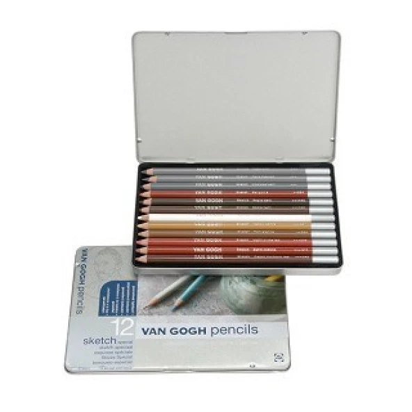 Talens Van Gogh Sketch Set Special Sanguine Kalem 12li Metal Set