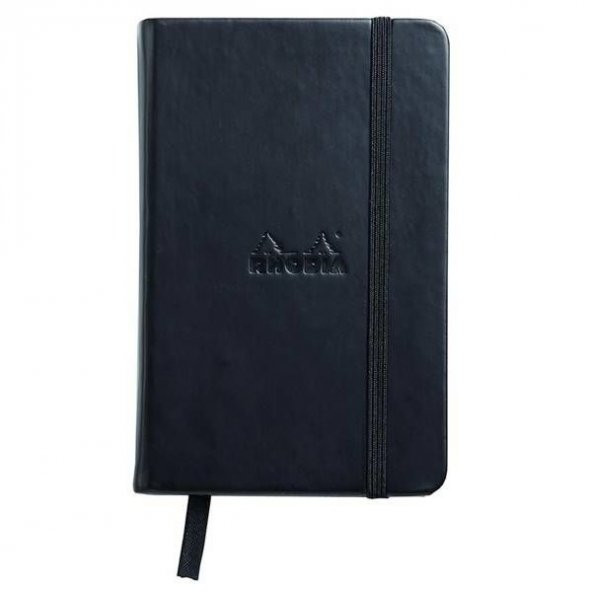 Rhodia Boutique Webnotebook Çizgili Defter İtalyan Deri Siyah Sert Kapak 75x120 mm 90 gr 96 Yaprak