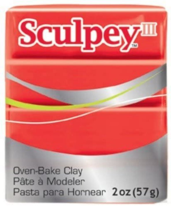 Sculpey III Polimer Kil 57 gr 083 Red (Kırmızı)