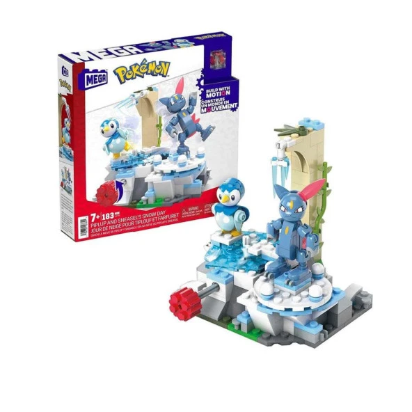 HKT20 MEGA™ Pokémon™ Piplup ve Sneasel Kış Macerası Seti 183 parça + 7 yaş - Resim 2