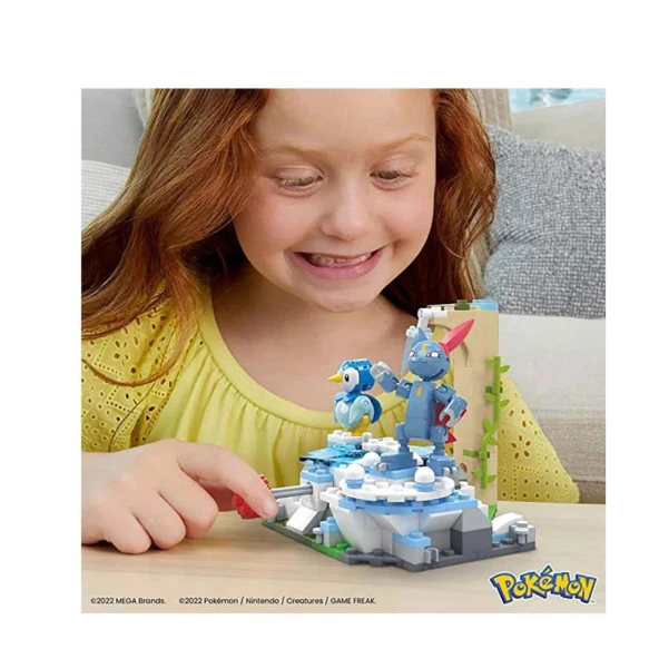 HKT20 MEGA™ Pokémon™ Piplup ve Sneasel Kış Macerası Seti 183 parça + 7 yaş - Resim 7