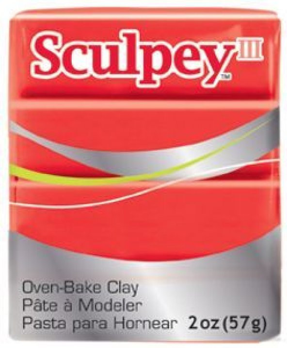 Sculpey III Polimer Kil 57 gr 583 Red Hot Red (Sıcak Kırmızı)