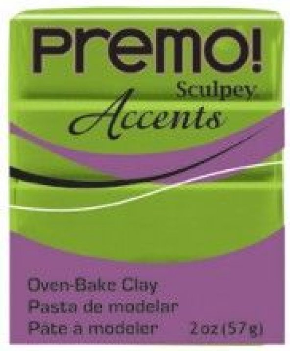 Sculpey Premo Accents Polimer Kil 57 gr 5035 Bright Green Pearl