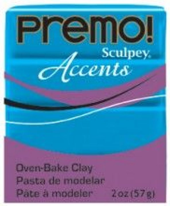 Sculpey Premo Accents Polimer Kil 57 gr 5040 Blue Translucent