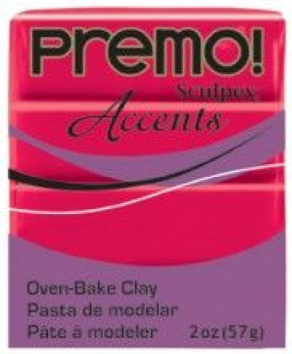 Sculpey Premo Accents Polimer Kil 57 gr 5044 Red Translucent