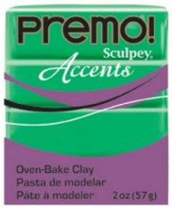 Sculpey Premo Accents Polimer Kil 57 gr 5048 Green Translucent