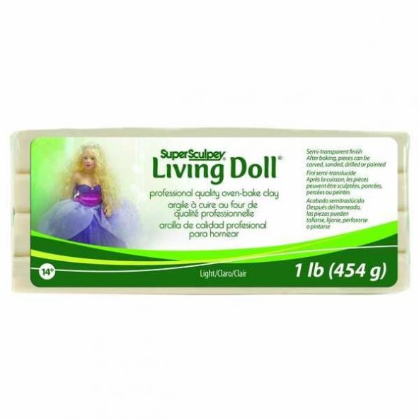 Super Sculpey Living Doll Fırınlanabilir Model Hamuru 454 gr. LIGHT