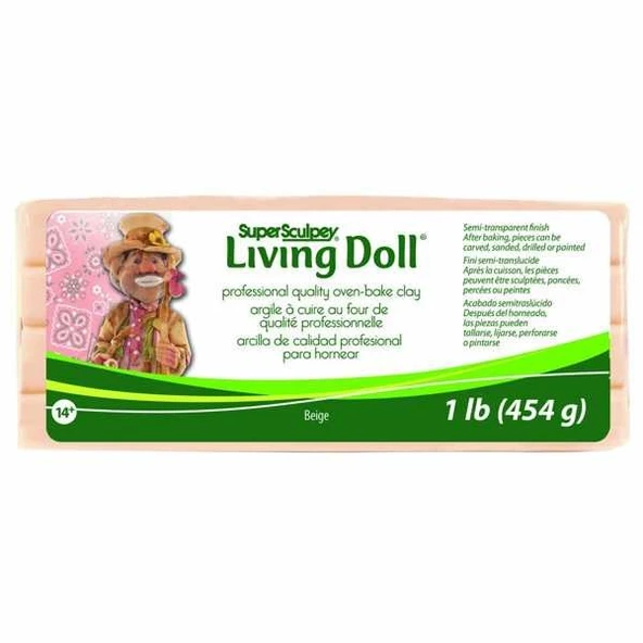 Super Sculpey Living Doll Fırınlanabilir Model Hamuru 454 gr. BEIGE