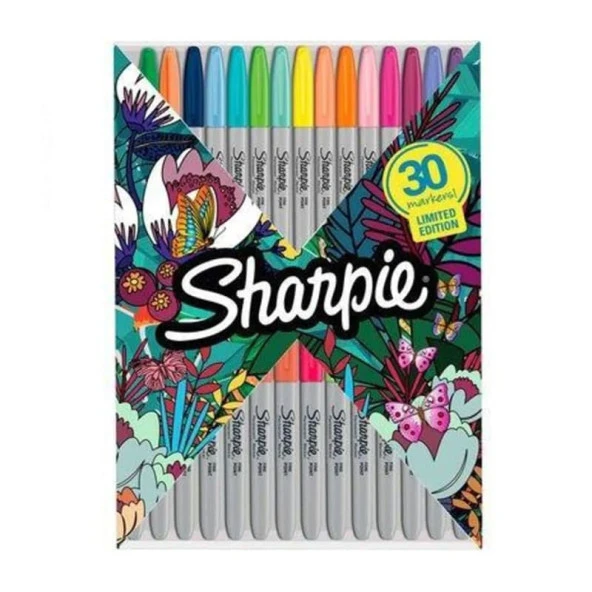 Sharpie Permanent Marker Kalem Fine Uç 30lu Set Zarf