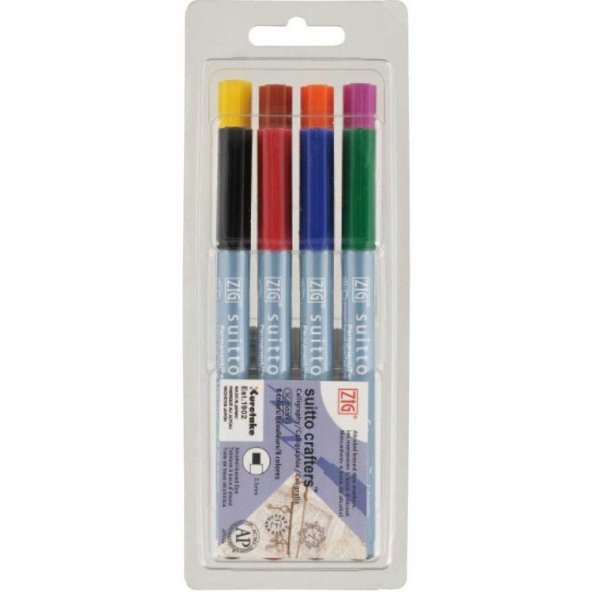 Zig Suitto Crafters Permanent Kaligrafi Kalemi Seti 8 Renk ürün görseli