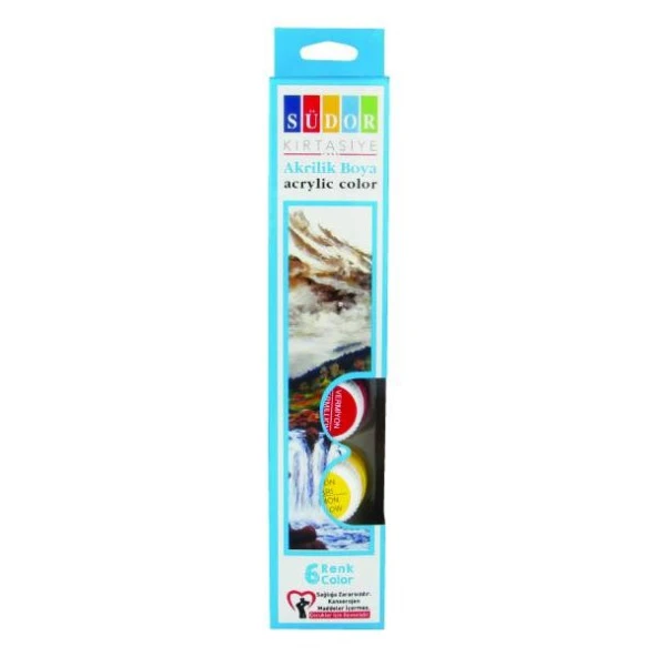 Südor Akrilik Boya 6 Renk x 15 ml Şişe