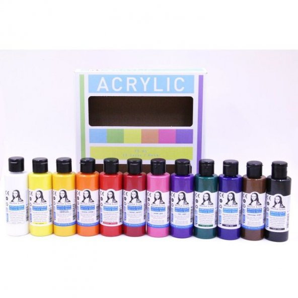 Südor Mona Lisa Akrilik Boya 12 Renk x 70 ml Set