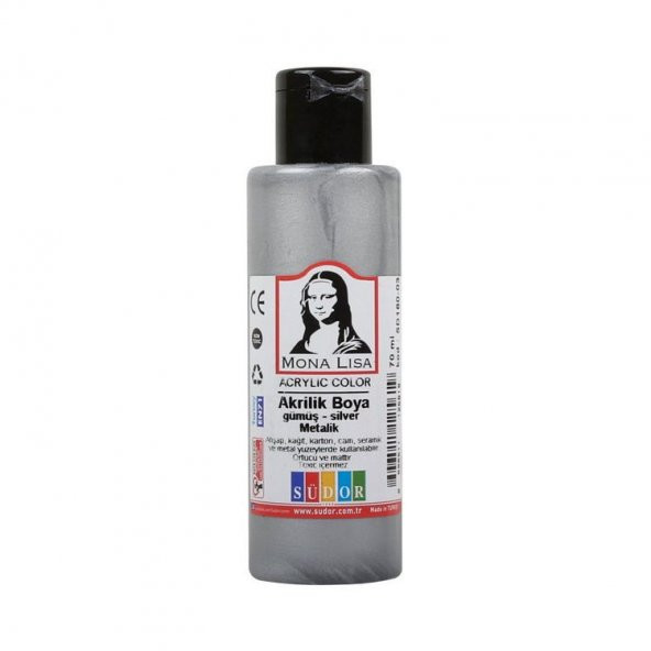 Südor Mona Lisa Akrilik Boya 70 ml Metalik Gümüş ürün görseli