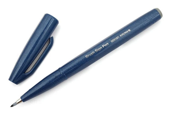 Pentel Brush Sign Pen BLUE-BLACK