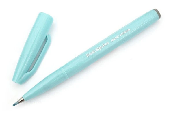 Pentel Brush Sign Pen PALE BLUE