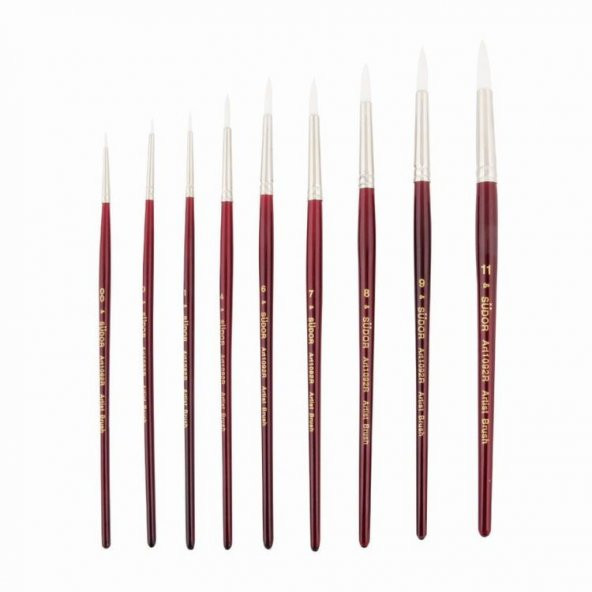 Südor 1092R Serisi Beyaz Sentetik Kıl Yuvarlak Uçlu Fırça No:5 ürün görseli 1