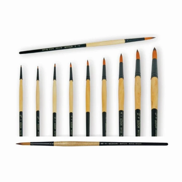 Südor 123 Serisi Sentetik Kıl Yuvarlak Uçlu Fırça No:6